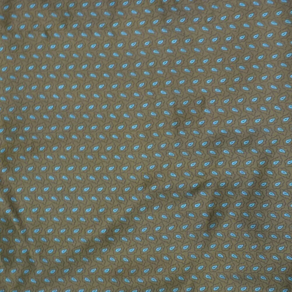 Vintage Londonderry Wool Silk Paisley Scarf Green Boho Chic
